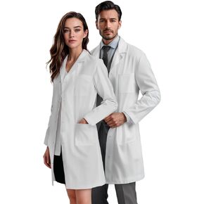 Lab Coat Professional, Unisex Men Women, White, 40 Inch Length in Saudi Arabia