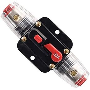 أصحاب الصمامات 30amp قطاع دارة مضمنة لصوت السيارة والأمبير حماية الزائد إعادة تعيين الصمامات العاكس 12 فولت-48 فولت تيار مستمر استبدال الصمامات