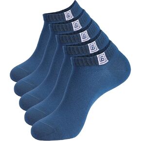 Ankle Socks for Women Grils 5 Pairs Thin Cotton Athletic Socks Low Cut Men Casual No Show Socks Size 6-9