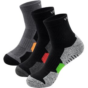 Ankle Running Socks Men & Women Low Cut Athletic Cushioned Sports Socks for Hiking Cycling Golf Gym Tennis Walking Workout 3 Pairs