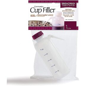 BROADMAN CHURCH SUPPLIES Communion Cup Filler, Plastic, Side Straw, Squeeze Bottle, 16 Ounce