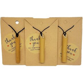 3-Pack Mindful Breathing Straw Necklaces For Natural Anxiety Relief- Yoga Breath Work Jewelry For Meditation And Deep Breathing Calming Exercises