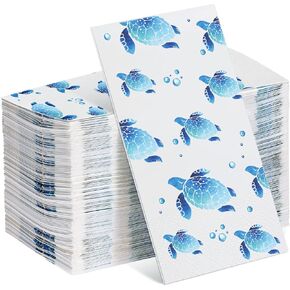 Turtle Disposable Hand Towels Paper Napkins for Bathroom Guest Decorative Soft Towels Ocean Party Supplies Summer Sea Decoration for Graduation Birthday Holiday Dinner Wedding Baby Shower (100 Pcs)