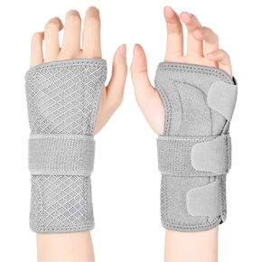 Wrist Brace Carpal Tunnel Pain Relief, Support Removable Metal Splint, Night Sleep Splint Wrist Brace Support,Adjustable Wrist Support Splint for Tendonitis, Arthritis, Sprains,Wrist