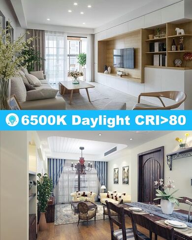 6 Inch Ultra-Thin LED Recessed Ceiling Light with Junction Box, 6000K Daylight, 12W 110W Eqv, Dimmable Can-Killer Downlight, 1050LM High Brightness (6500K-Daylight, 6 inch-12Pack) in Saudi Arabia