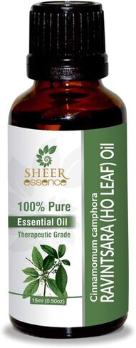 Ravintsara (Ho Leaf) Oil 15 ML (0.51 Fl.OZ) | 100% Pure Natural Undiluted Uncut Therapeutic Grade Cinnamomum Camphora Essential Oil in Saudi Arabia
