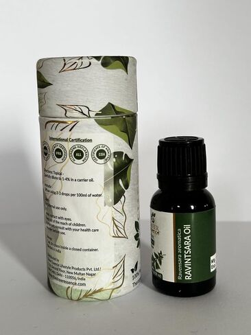 Ravintsara (Ho Leaf) Oil 15 ML (0.51 Fl.OZ) | 100% Pure Natural Undiluted Uncut Therapeutic Grade Cinnamomum Camphora Essential Oil in Saudi Arabia