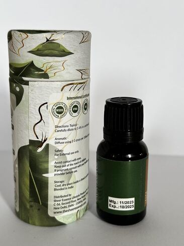 Ravintsara (Ho Leaf) Oil 15 ML (0.51 Fl.OZ) | 100% Pure Natural Undiluted Uncut Therapeutic Grade Cinnamomum Camphora Essential Oil in Saudi Arabia