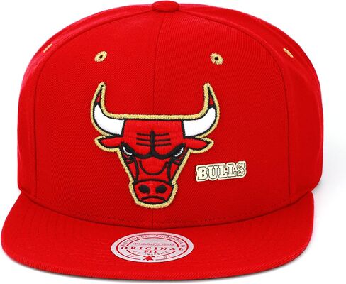 Mitchell & Ness Snapback Hat Adjustable Cap - Black/Gold Metal Pin in Saudi Arabia