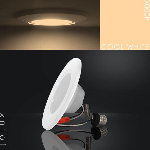 5/6 Inch LED Spring Hook Retrofit Downlight, Recessed can Light Conversion kit, Extension Spring Hook for Free-Length,12W=75W,3000K Warm White,800Lumen,Dimmable,Simple Installation,E26,6Pack in Saudi Arabia