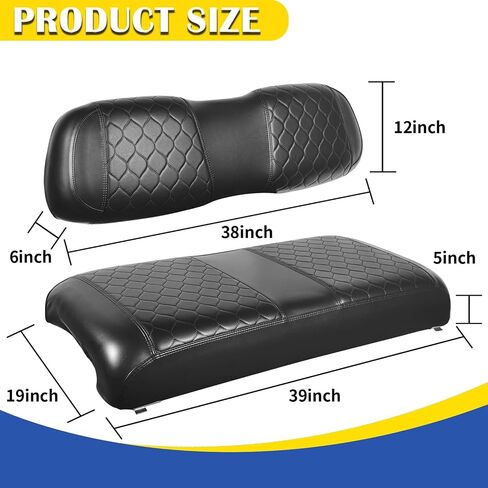 Golf Cart Seat Covers Kit for Club Car DS OEM Ordinary Seat Cushion, Golf Cart Portable Vinyl Seat Cover Cushion (Black Golf Cart Club Car DS Seat Cover) in Saudi Arabia