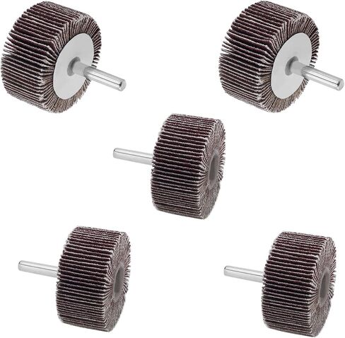 Utoolmart 60mm Flap Wheel 120 Grits 1/4-inch Shank Sanding Disc Abrasive Wheel 2 Pcs in Saudi Arabia