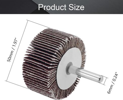 Utoolmart 60mm Flap Wheel 120 Grits 1/4-inch Shank Sanding Disc Abrasive Wheel 2 Pcs in Saudi Arabia