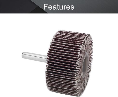 Utoolmart 60mm Flap Wheel 120 Grits 1/4-inch Shank Sanding Disc Abrasive Wheel 2 Pcs in Saudi Arabia