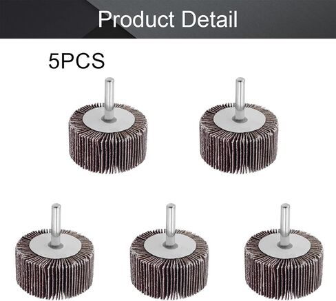 Utoolmart 60mm Flap Wheel 120 Grits 1/4-inch Shank Sanding Disc Abrasive Wheel 2 Pcs in Saudi Arabia