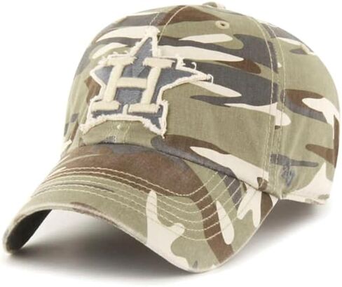 '47 Houston Astros Hat Mens Womens Clean Up Adjustable Baseball Cap, Camo, One Size in Saudi Arabia