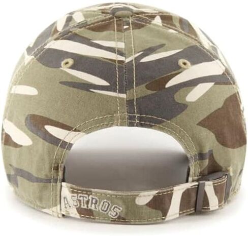 '47 Houston Astros Hat Mens Womens Clean Up Adjustable Baseball Cap, Camo, One Size in Saudi Arabia