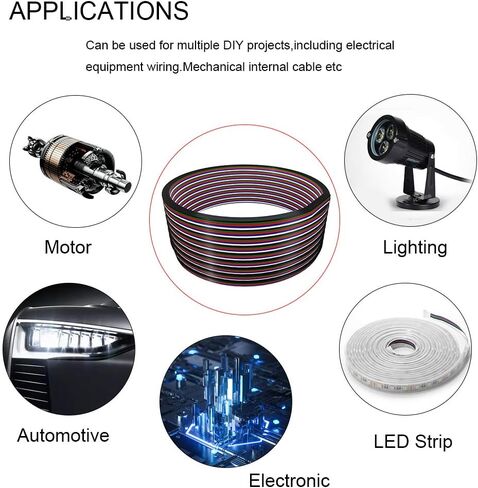 BTF-LIGHTING 32.8ft/10m 3 Pin 18AWG WS2812B WS2811 WS2814 SK6812 RGB Electrical Extension Cable LED Strip Light Wire Connection 3 Conductor Wire Line Cord for RGB Color Changing Flexible LED Tape in Saudi Arabia