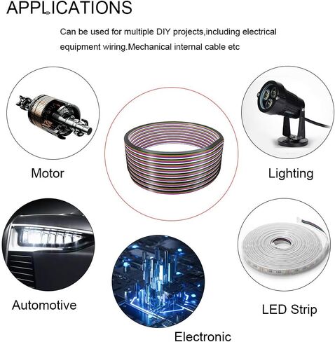 BTF-LIGHTING 32.8ft/10m 3 Pin 18AWG WS2812B WS2811 WS2814 SK6812 RGB Electrical Extension Cable LED Strip Light Wire Connection 3 Conductor Wire Line Cord for RGB Color Changing Flexible LED Tape in Saudi Arabia