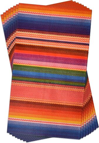 100 Mexican Serape Fiesta Guest Napkins Disposable Paper Colorful Striped Poncho Mexico Fiestas Dinner Hand Napkin Towel for Home Kitchen Bathroom Wedding BBQ Holiday Birthday Party Decorative Towels in Saudi Arabia