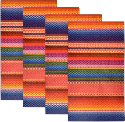 100 Mexican Serape Fiesta Guest Napkins Disposable Paper Colorful Striped Poncho Mexico Fiestas Dinner Hand Napkin Towel for Home Kitchen Bathroom Wedding BBQ Holiday Birthday Party Decorative Towels in Saudi Arabia