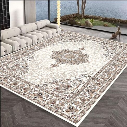 Area Rug - 6x9 Washable Bedroom Rug,Soft Non Slip Non-Shedding Kitchen Mat Indoor Accent Entry Carpet for Living Dining Playroom Nursery Camper (ZR1- Washed carpet-Red, 6'x9') in Saudi Arabia
