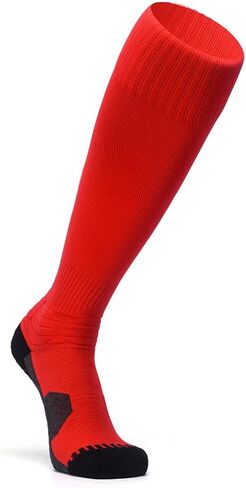 Performance Mens Soccer Socks, Over The Calf Compression Athletic Socks for Running & Training, Yellow X-Large in Saudi Arabia