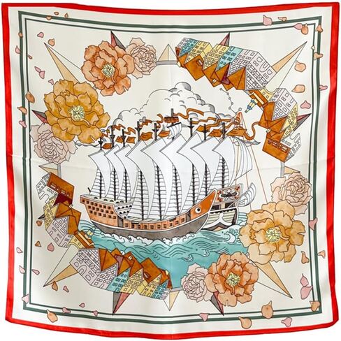 JERLA 100% Pure Mulberry Silk Square Scarf for Hair-26''x26'' Women Men Natural Silk Neckerchief Headscarf Bag scarf in Kuwait