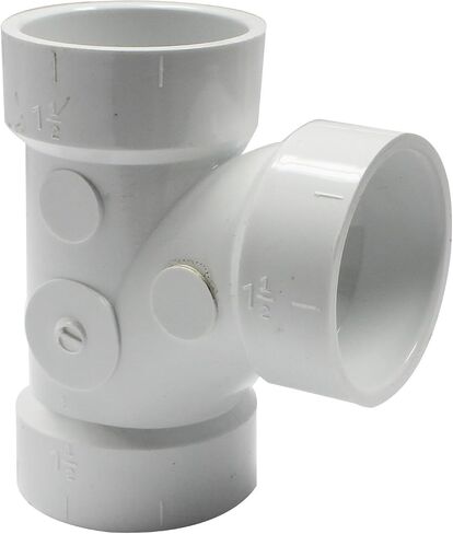 تي شيرت صحي Canplas 192151L PVC DWV، 1-1/2 بوصة، أبيض in Kuwait