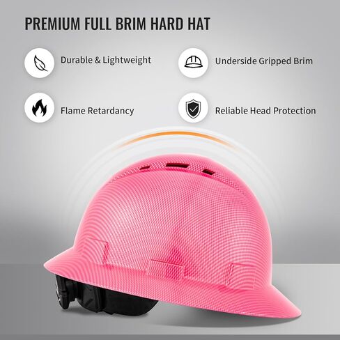 ProtectX Full Brim Hard Hats Vented Construction Helmets OSHA Approved Safety Hardhats 6-Point Suspension Cascos De Construccion in Kuwait
