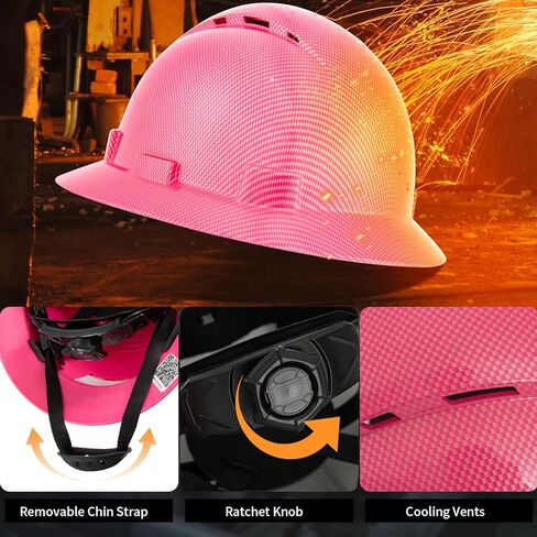 ProtectX Full Brim Hard Hats Vented Construction Helmets OSHA Approved Safety Hardhats 6-Point Suspension Cascos De Construccion in Kuwait
