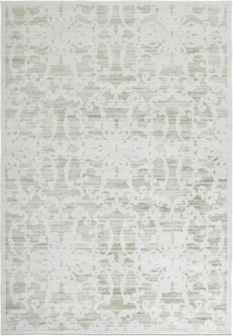 HOMBYS 8x10 ft Floral Area Rug for Living Room Bedroom, Large Non-Slip Boho Floor Carpet for Farmhouse Indoor Office Dining Room, Traditional Home Deco, Grey, Machine Washable in Saudi Arabia