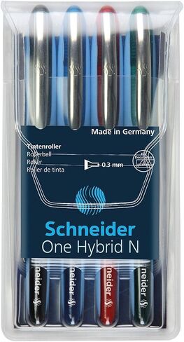 Pióro kulkowe Schneider One Hybrid N 0,5 mm 4 sztuki w etui Mix kolorów in Saudi Arabia