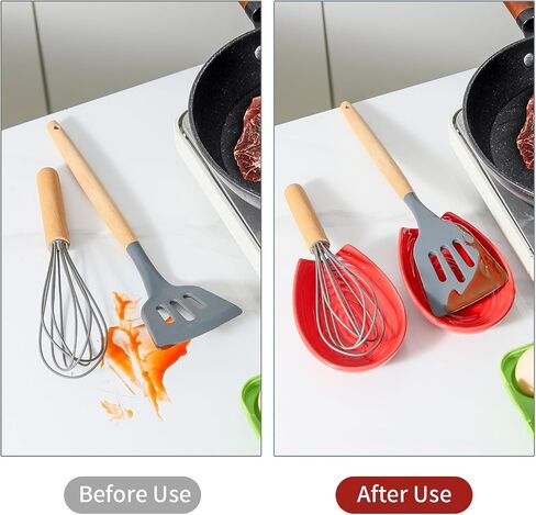 Hasense Ceramic Spoon Rest for Kitchen Counter, 5.7 Inch Blue Porcelain Spoon Holder Farmhouse Cooking and Coffee Spoon Rest for Stove Top, 1 PC in Saudi Arabia