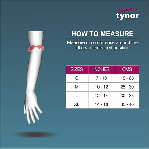 دعم ضغط دعامة الكوع من TYNOR للنساء والرجال - كم دعم الكوع لعلاج الكوع، والتدريبات، ورفع الأثقال، وأشرطة قابلة للتمدد لملاءمة مثالية، أسود وبرتقالي، كبير، وحدة واحدة in Kuwait
