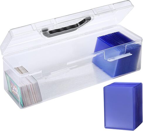 41 Pcs Trading Card Storage Box for 1200 Plus Baseball Card Storage Plastic Box Playing Card Case and 3" x 4" Clear Regular Card Sleeves Card Sleeves for Sports Standard Card in Saudi Arabia
