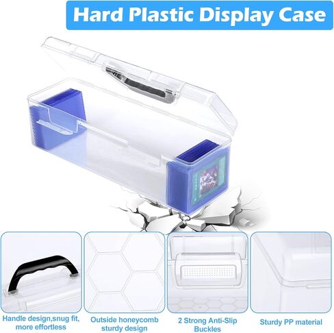 41 Pcs Trading Card Storage Box for 1200 Plus Baseball Card Storage Plastic Box Playing Card Case and 3" x 4" Clear Regular Card Sleeves Card Sleeves for Sports Standard Card in Saudi Arabia