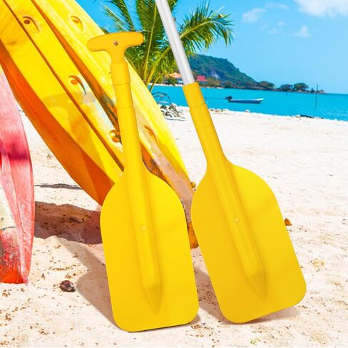 قطعتان من مجاذيف الكاياك من كليسبيد، تلسكوبية مع عمود من سبائك الألومنيوم، مجذاف للتجديف بالزلاجات النفاثة، مجاديف زورق الصيد (أصفر) in Kuwait