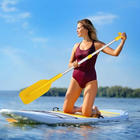 قطعتان من مجاذيف الكاياك من كليسبيد، تلسكوبية مع عمود من سبائك الألومنيوم، مجذاف للتجديف بالزلاجات النفاثة، مجاديف زورق الصيد (أصفر) in Kuwait