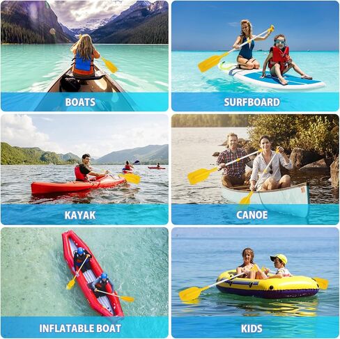 قطعتان من مجاذيف الكاياك من كليسبيد، تلسكوبية مع عمود من سبائك الألومنيوم، مجذاف للتجديف بالزلاجات النفاثة، مجاديف زورق الصيد (أصفر) in Kuwait