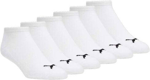 Puma Mens Half-Terry 6-Pack Low Cut Socks Socks - White - Size 10-13 in Saudi Arabia