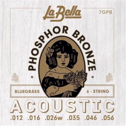 La Bella 7GPS Phosphor Bronze - Light Acoustic Guitar String Pack of 3 in Saudi Arabia