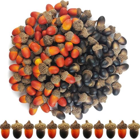 TIHOOD 160PCS Artificial Acorns Bulk Small Fake Lifelike Simulation Acorn with Natural Cap for Crafts, Wedding, Home Vase Filler Decor in Kuwait