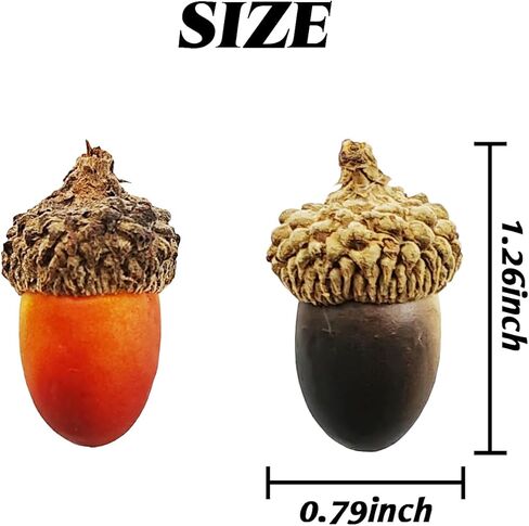 TIHOOD 160PCS Artificial Acorns Bulk Small Fake Lifelike Simulation Acorn with Natural Cap for Crafts, Wedding, Home Vase Filler Decor in Kuwait