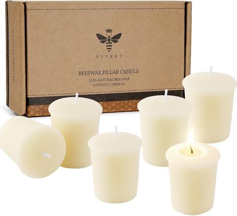 Pure White Beeswax Votive Candles-12 Pack Natural Votives Set for Home Room Decor Party Wedding Spa Gift in Saudi Arabia