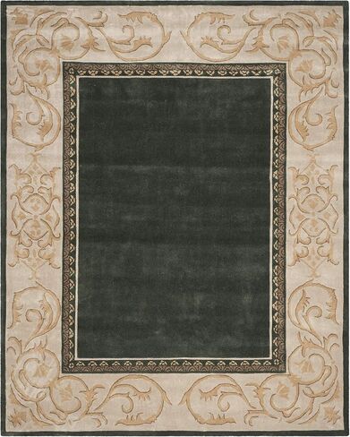 سجادة منطقة مجموعة الأداء الكامل من SAFAVIEH - 20.32 سم × 25.4 سم، أخضر وعاجي، أوراق شجر مثبتة يدويًا، لا تتساقط وسهلة العناية، مثالية للمناطق ذات الحركة العالية في غرفة المعيشة وغرفة النوم (TLP727I) in Saudi Arabia