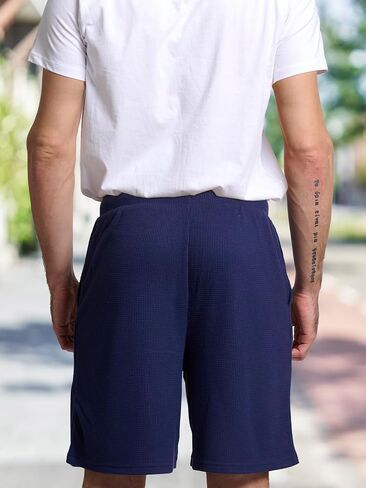 Mad Dog Mens Lounge Shorts - Comfy Lightweight Knit House Shorts with Pockets - Elastic Drawstring Waistband S to 2XL in Saudi Arabia