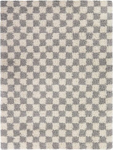 سجادة Balta Rugs Oslo Checkered Shag، رمادية، 5' 3" × 7' in Kuwait