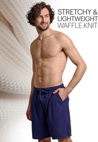 Mad Dog Mens Lounge Shorts - Comfy Lightweight Knit House Shorts with Pockets - Elastic Drawstring Waistband S to 2XL in Saudi Arabia