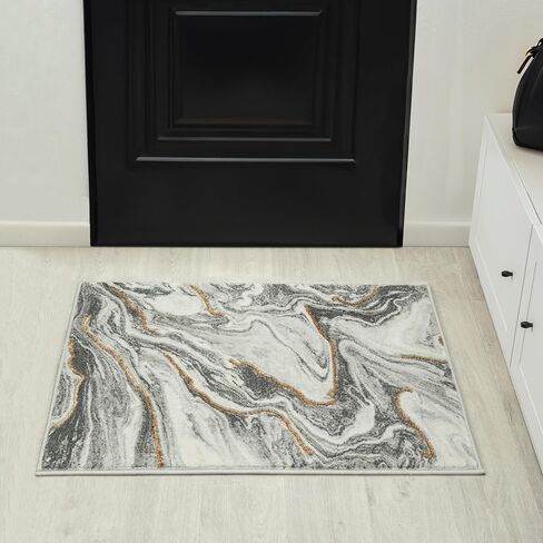 LUXE WEAVERS Marble Abstract Pattern Gray 2x3 Area Rug in Kuwait